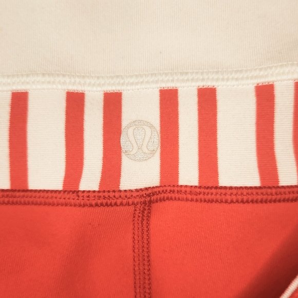 Lululemon Flare Leg Midrise Orange Leggings Size 12  (B4) - Picture 8 of 10